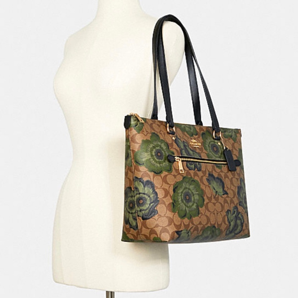 Coach tote bag Khaki green Multi
